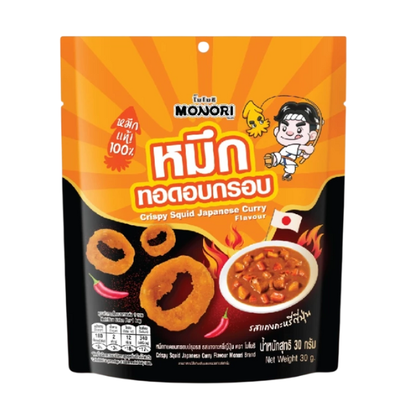 หมึกทอดอบกรอบ รสแกงกะหรี่ญี่ปุ่น 30g