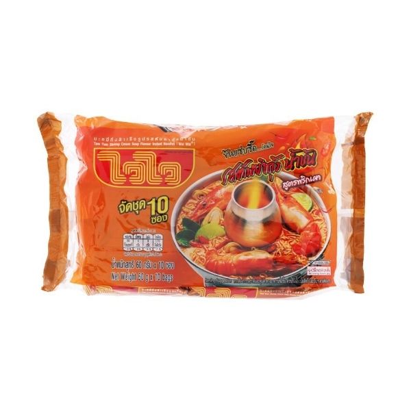 บะหมี่กึ่งสำเร็จรูป รสต้มยำกุ้งน้ำข้น 60g ( แพค 10 ซอง )