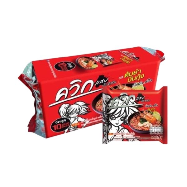 Instant noodles, Tom Yum Shrimp Paste flavor 60g ( 10-pack )