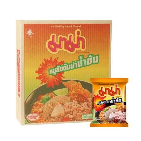 Mì ăn liền vị thịt heo băm Tom Yum nước cốt đậm đà (60g x hộp 30 gói)
