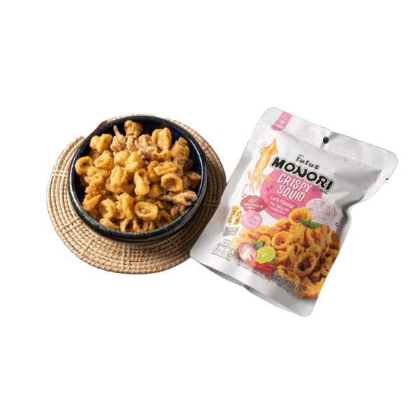 หมึกทอดอบกรอบ รสลาบ 60g