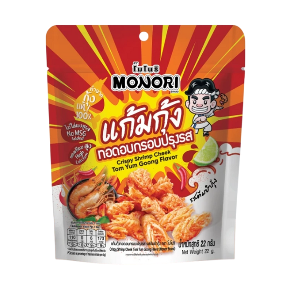 Shrimp cheeks, tom yum flavor 22g