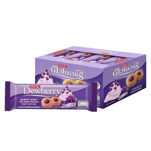 คุกกี้แซนวิชสอดไส้ครีมและแยม กลิ่นองุ่น 27g (Pack 12)