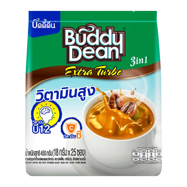 Instantkaffeepulver mit Vitaminzusatz Extra Turbo 18 g (Packung mit 25 Beuteln)