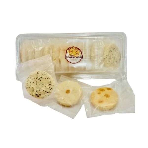 คุกกี้รวมรส 12 ชิ้น รสดั้งเดิม รสไข่เค็ม รสงาขี้ม่อน 277g