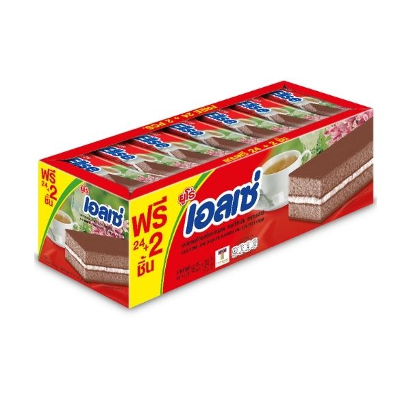 Layer Cake mit Schokoladengeschmack und Cremefüllung 15g ( 24 Beutel )