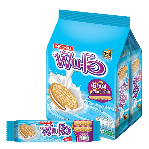 คุกกี้แซนวิช สอดไส้ครีมรสนม 40.5g ( แพ็ค 12 )