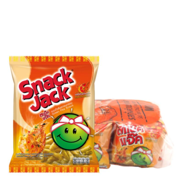 ขนมถั่วลันเตาอบกรอบ กุ้งพริกเกลือ 15g ( แพ็ค 12 )