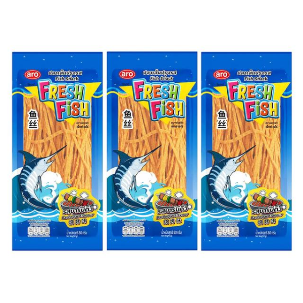 Gewürzte Fischstäbchen, Barbecue-Geschmack 80g ( Packung 3 )