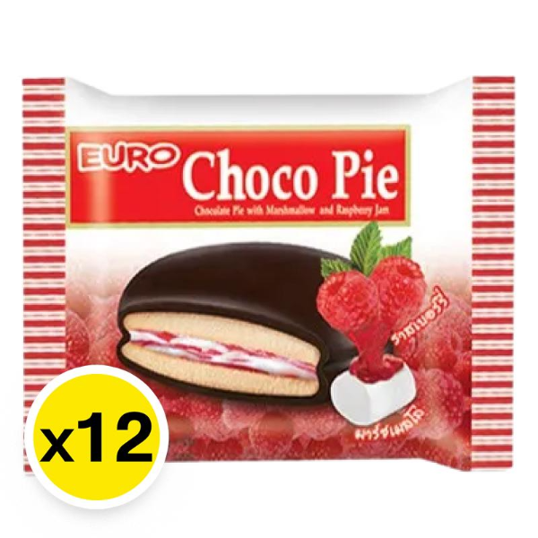 ช็อกโกพาย ไส้แยมราสเบอร์รี่ 17g ( แพ็ค 12 )