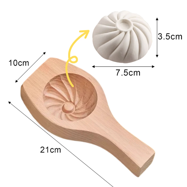 แม่พิมพ์ซาลาเปาไม้ทํามือ size L